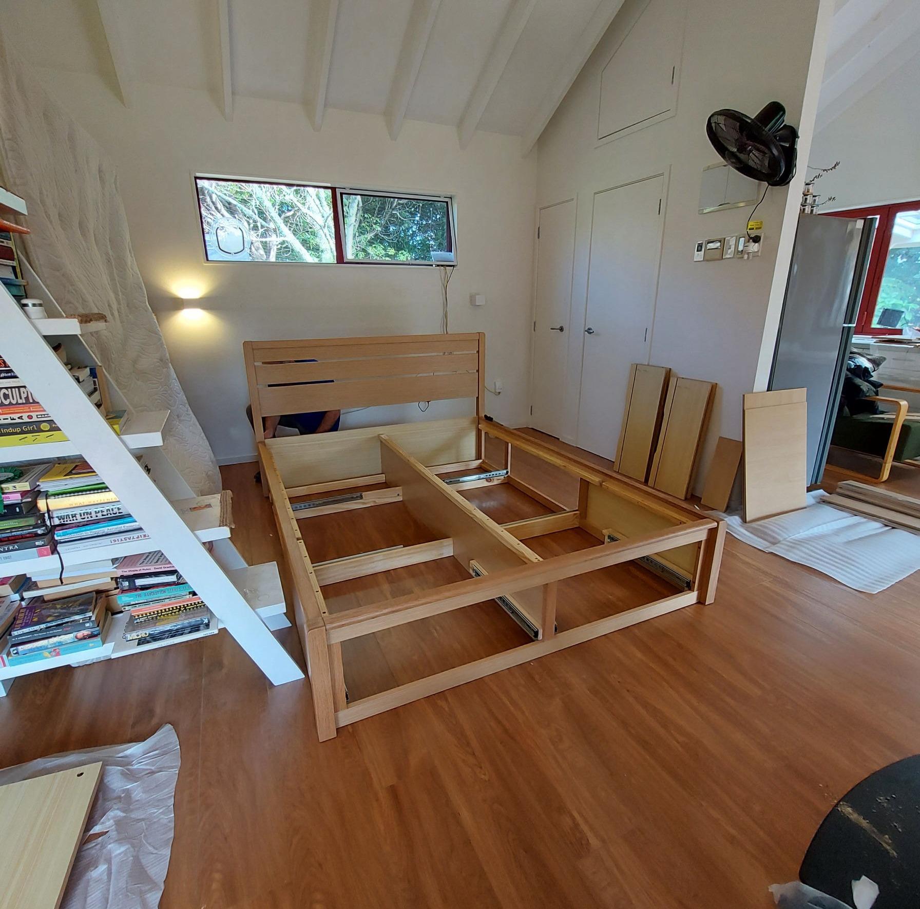 bed with storage assembly